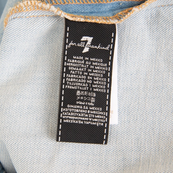 NWT 7 For All Mankind Button Down Denim Mini Dress - Picture 8 of 16